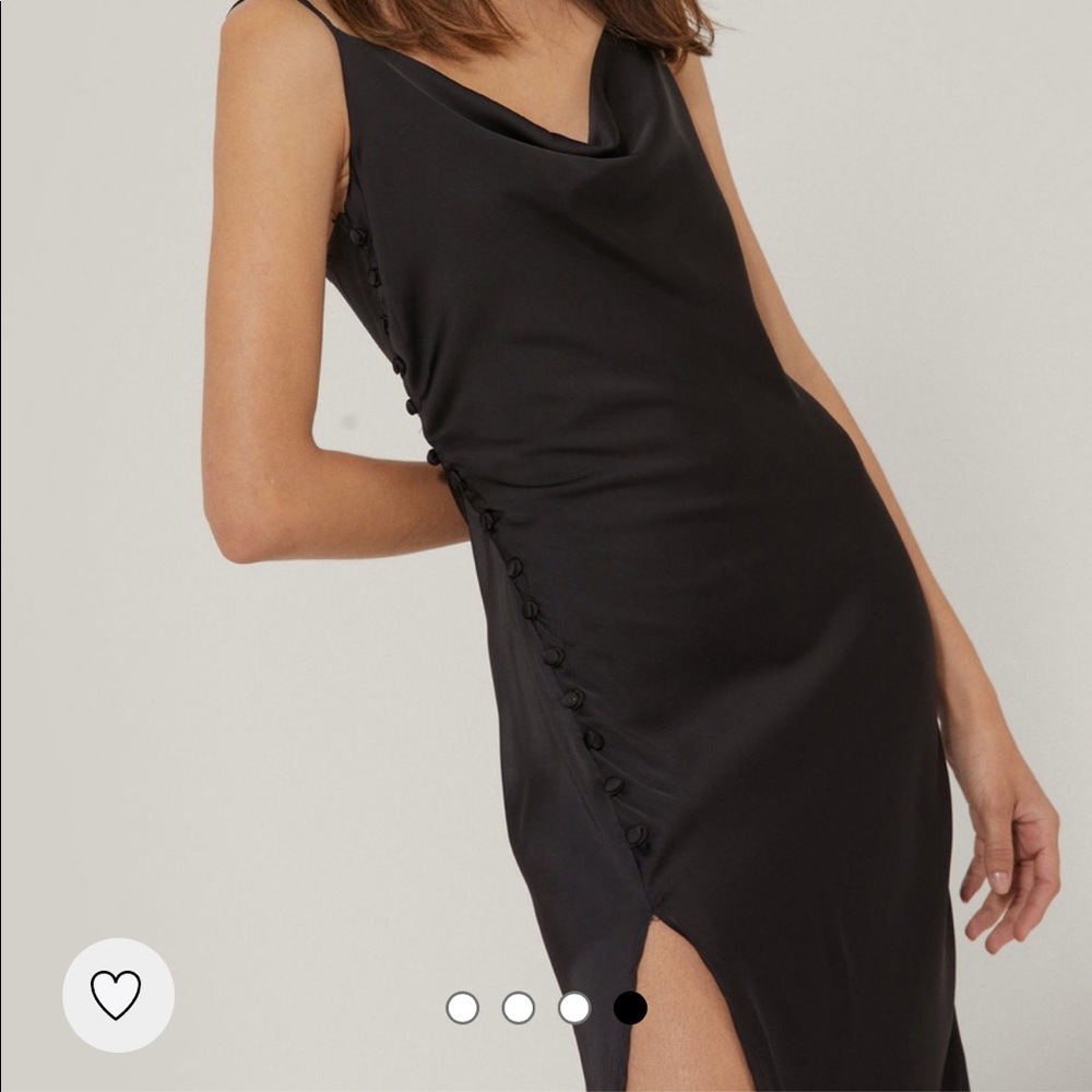 NWT Nasty Gal black satin dress
